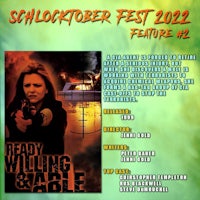 a poster for the slooter fest featuring a woman holding a gun