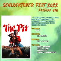 a poster for the pit featuring an image of a man riding a horse